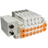SMC solenoid valve 4 & 5 Port SV SS5V1-W16S*, 1000 Series, Cassette Base Manifold, Decentralized Serial Wiring